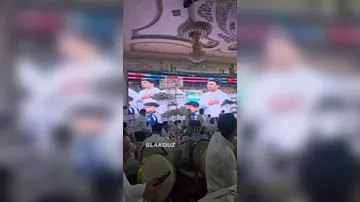 ЧМ-2026: матч сборной Узбекистана показали на большом экране на свадьбе