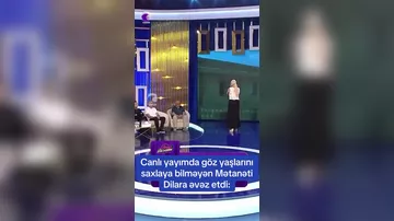 Aparıcı göz yaşlarına boguldu Dilarə Əliyeva isə ustalıqla davam etdi