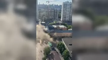 Крупный пожар в Москве - массовая эвакуация