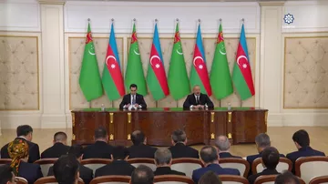 Azərbaycan və Türkmənistan prezidentləri mətbuata bəyanatlarla çıxış ediblər - 22.06.2026