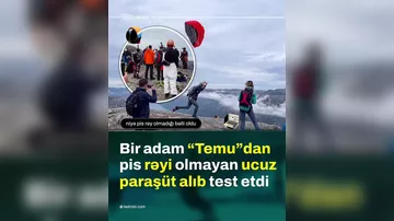 İnternetdən ucuz paraşüt alıb test etdi!