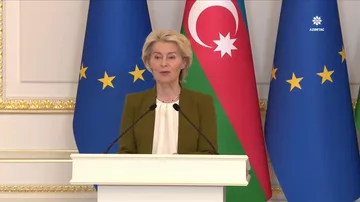 Ursula Fon der Lyayen sülh sazişinin paraflanmasına görə Prezident İlham Əliyevi təbrik edib
