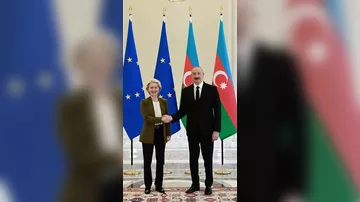 Prezident İlham Əliyevin sosial şəbəkə hesablarında Ursula Fon der Lyayenin Azərbaycana səfəri ilə bağlı videoçarx paylaşılıb
