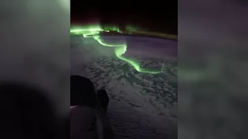 Южное полярное сияние с МКС