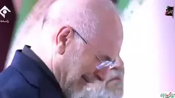 İran parlamentinin sədri Məhəmməd Baqir Qalibaf vida mərasimində emosiyalarını saxlaya bilmədi