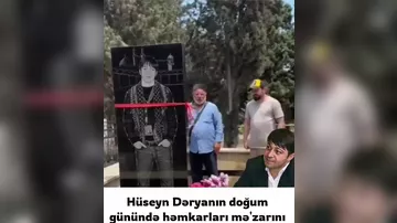 Hüseyn Dəryanın mə'zarından görüntülər yayılıb
