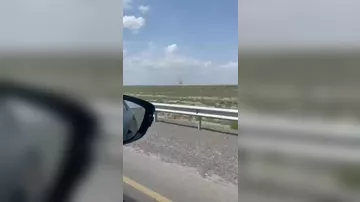 Biləsuvarda güclü qum burulğanı baş verdi