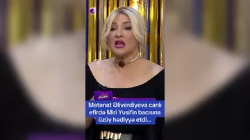 Mətənat Əliverdiyeva canlı efirdə xalq artisti Miri Yusifin bacısına üzüy hədiyyə etdi…