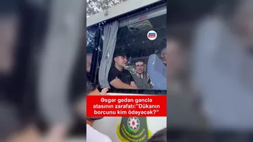 Əsgər gedən oğlu ilə atanın zarafatı