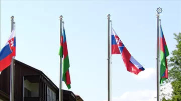 Slovakiya Prezidenti Peter Pelleqrininin Şuşada rəsmi qarşılanma mərasimi olub