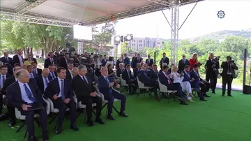 Prezident İlham Əliyev və Slovakiya Prezidenti Şuşada mətbuata bəyanatlarla çıxış ediblər