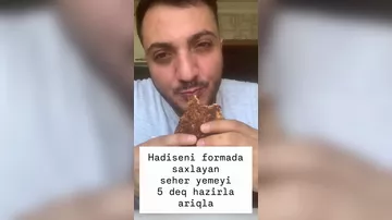 Hadiseni formada saxlayan səhər yeməyi