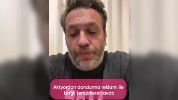 Aktyor Taleh Yüzbəyov dondurma reklamı ilə bağlı tənqidlərə cavab verib