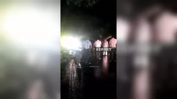 Oğuzda güclü külək və yağış nəticəsində irigövdəli ağac aşaraq yolu bağlayıb