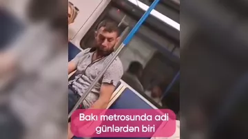 Bakı metrosunda adi günlərdən biri