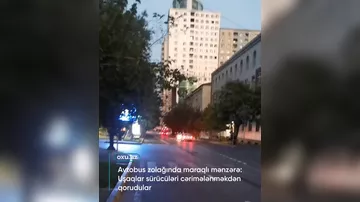 Avtobus zolağında maraqlı mənzərə: Uşaqlar sürücüləri cərimələnməkdən qorudular