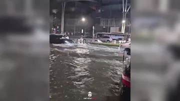 Güclü yağış nəticəsində Tbilisinin bir neçə küçəsini su basıb