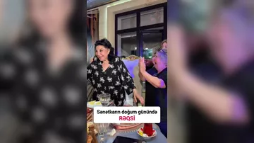 85 yaşını qeyd edən Xalq artisti Flora Kərimova səhhəti tam imkan verməsə də, qonaqlarının istəyi ilə rəqs edib