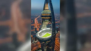 Представлен концепт стадиона над облаками