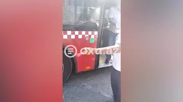 Sumqayıtda avtobus sürücüsü ilə sərnişin arasında mübahisə