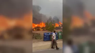 Лесной пожар в испанской провинции