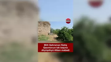 Milli Qəhrəman Natiq Qasımovun 5 gün tək başına döyüşdüyü Alban məbədi. Xocalı Pirlər kəndi