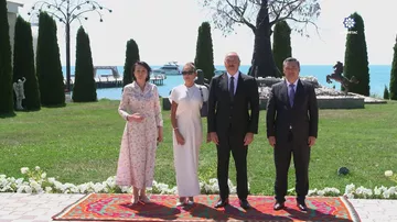 Çolpon-Ata şəhərində Prezident İlham Əliyevin və Birinci xanım Mehriban Əliyevanın şərəfinə dövlət ziyafəti verilib