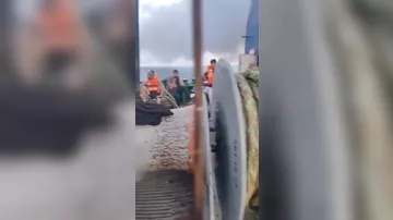 Türk gəmisi vuruldu