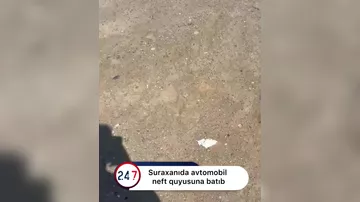 Bakıda maşın neft quyusuna düşdü