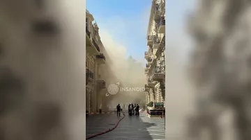 В центре Баку горит объект