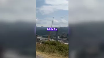 Azərbaycanın ən hündür asma körpüsündən ən son görüntülər