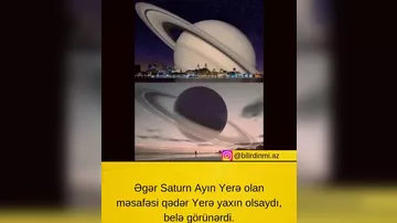 Saturn Yerə Ay qədar yaxın olsaydı belə görünərdi