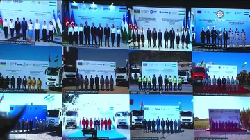 Prezidentlər İlham Əliyev və Şavkat Mirziyoyev Azərbaycanın Özbəkistanda həyata keçirdiyi layihələrin açılış və təməlqoyma mərasimində iştirak ediblər