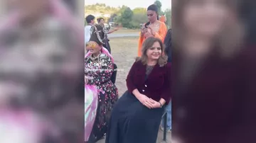 Elza Seyidcahan qəribə obrazı ilə Laçında diqqət çəkdi