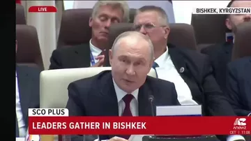 Putin danışarkən Peskov yatdı