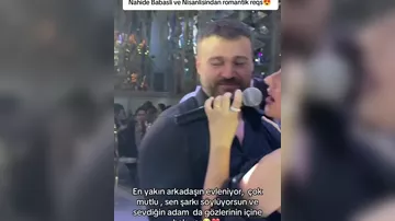 Nahidə Babaşlının nişanlısı ilə romantik rəqsi