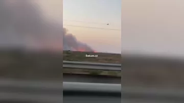 Сильный пожар в Баку  - 1