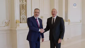 Prezident İlham Əliyev Türkiyənin xarici işlər nazirini qəbul edib2