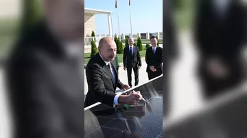Prezident İlham Əliyevin sosial şəbəkə hesablarında “Qobustan” GES-in açılışında iştirakına dair paylaşım edilib