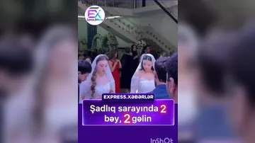 İki gəlin, iki bəy eyni məclisdə evləndi