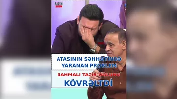 Tacir canlı yayımda oğlunu kövrəltdi, göz yaşları sel oldu