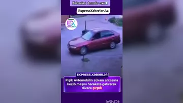 Pişik maşını divara çırpdı