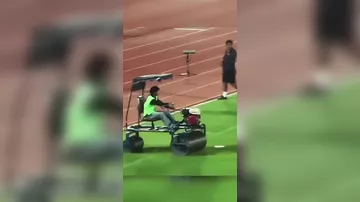 Matçdan öncəki məşq zamanı qorxulu qəza