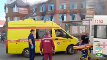 Rusiyada ticarət mərkəzində yanğın: Ölənlər və yaralananalar var