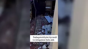 Xəyanətə uğradığını bildi, evi dağıtdı
