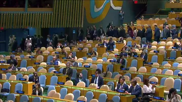 Netanyahu danışanda zalı tərk etdilər