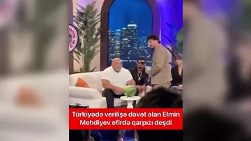 Elmin Mehdiyev Türkiyədə verilişlərin birində məşhur olan hərəkəti ilə