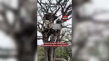 Erməni snayper qadınlar hərbçilərimizi buradan hədəfə alıblar