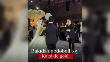 Bakıda dəbdəbəli toy - Kutsi də gəldi