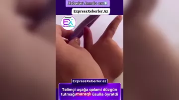 Uşağa qələmi düz tutmaq üçün maraqlı üsul